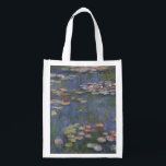 Water Lilies by Claude Monet Reusable Grocery Bag<br><div class="desc">Claude Monet - Water Lilies. Beautiful floral painting in beautiful colours by Claude Monet. High quality printed gifts,  prints,  phone cases and many other great gifts.</div>