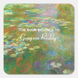Water Lilies by Claude Monet Square Sticker
