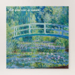 "Water Lilies" by the Impressionist Claude Monet, Jigsaw Puzzle<br><div class="desc">"Water Lilies" in a pond, by the French Impressionist Claude Monet, a series of approximately 250 oil paintings. The paintings depict his flower garden at his home in Giverny, and were the main focus of his artistic production during the last thirty years of his life. This version shows a Japanese...</div>