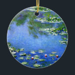 Water Lilies, Claude Monet Ceramic Ornament<br><div class="desc">Water Lilies. Claude Monet (1840 – 1926) was a founder of French impressionist painting, and the most consistent and prolific practitioner of the movement's philosophy of expressing one's perceptions before nature, especially as applied to plein-air landscape painting. The term Impressionism is derived from the title of his painting Impression, Sunrise...</div>