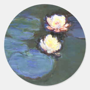 Water Lilies, Claude Monet Classic Round Sticker