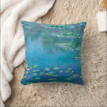 Water Lilies, Claude Monet  Cushion<br><div class="desc">“One instant, one aspect of nature contains it all, ” said Claude Monet, referring to his late masterpieces, the water landscapes that he produced at his home in Giverny between 1897 and his death in 1926. In this spatially ambiguous canvas, the artist looked down, focusing solely on the surface of...</div>