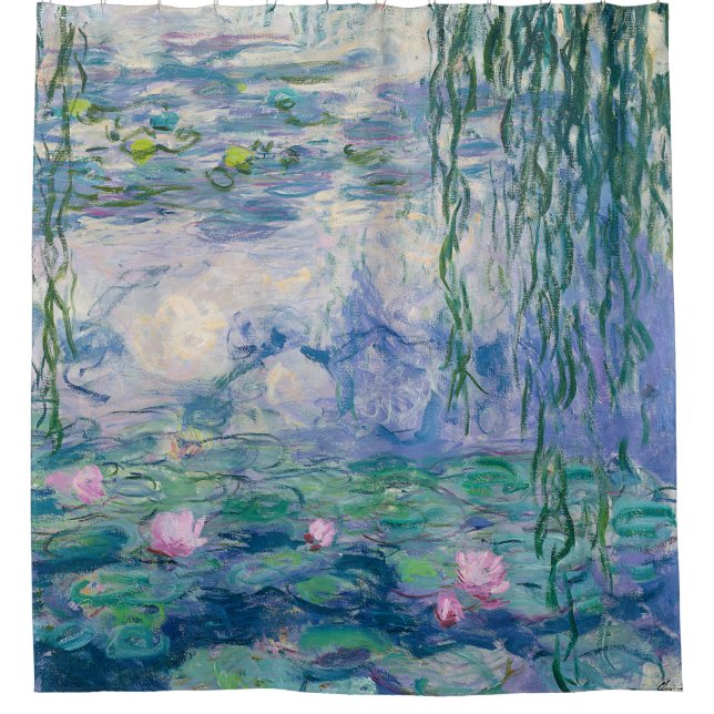 Water Lilies Claude Monet Fine Art Shower Curtain (Front)
