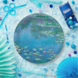 Water Lilies, Claude Monet  Paper Plate<br><div class="desc">“One instant, one aspect of nature contains it all, ” said Claude Monet, referring to his late masterpieces, the water landscapes that he produced at his home in Giverny between 1897 and his death in 1926. In this spatially ambiguous canvas, the artist looked down, focusing solely on the surface of...</div>