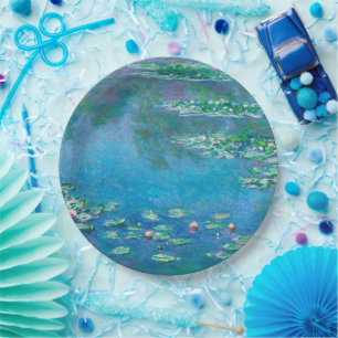 Water Lilies, Claude Monet  Paper Plate