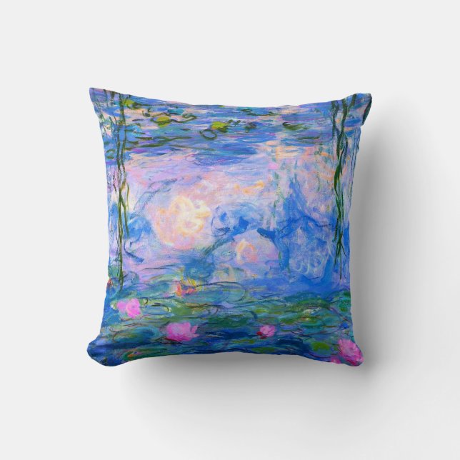 Water Lilies Claude Monet Restored Cushion (Front)
