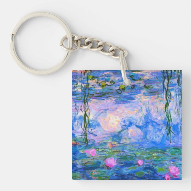 Water Lilies Claude Monet Restored Key Ring (Front)