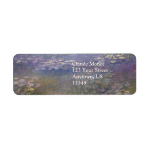 Water Lilies Claude Monet Return Address Label