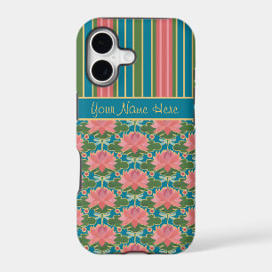 Water Lilies, Dragonflies, Stripes: iPhone 5 Case