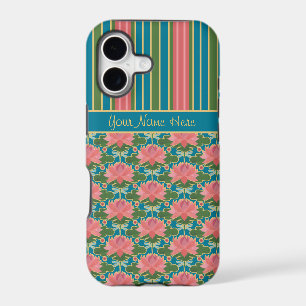 Water Lilies, Dragonflies, Stripes: iPhone 5 Case