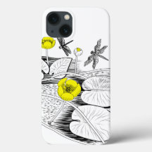Water-lilies engraving
