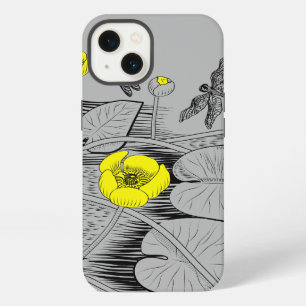 Water-lilies engraving iPhone case