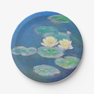 Water Lilies, Evening Effect by Monet Paper Plate