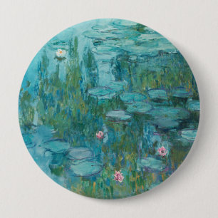 Water Lilies, Fine Art Oil Painting, Claude Monet 10 Cm Round Badge