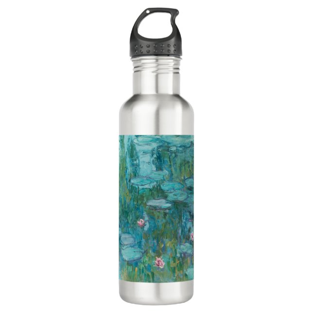 Water Lilies, Fine Art Oil Painting, Claude Monet 710 Ml Water Bottle (Front)