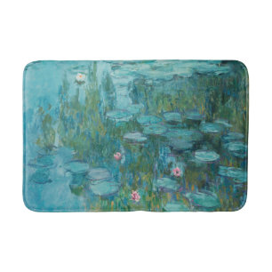 Water Lilies, Fine Art Oil Painting, Claude Monet Bath Mat
