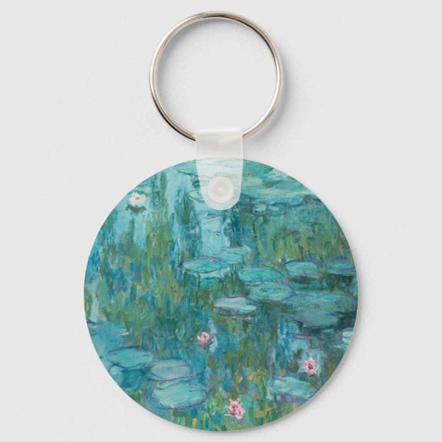 Water Lilies, Fine Art Oil Painting, Claude Monet Key Ring (Front)