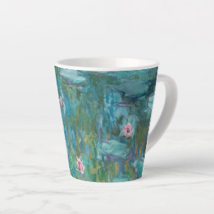 Water Lilies, Fine Art Oil Painting, Claude Monet Latte Mug