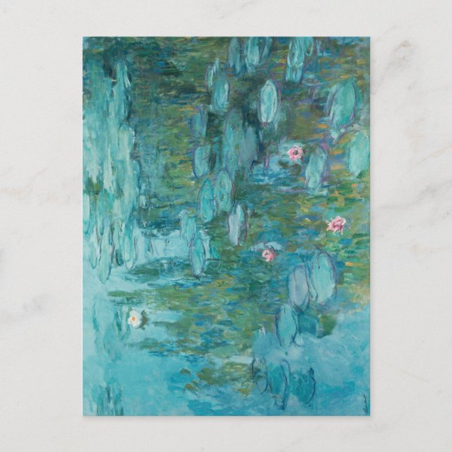 Water Lilies, Fine Art Oil Painting, Claude Monet Postcard (Front)