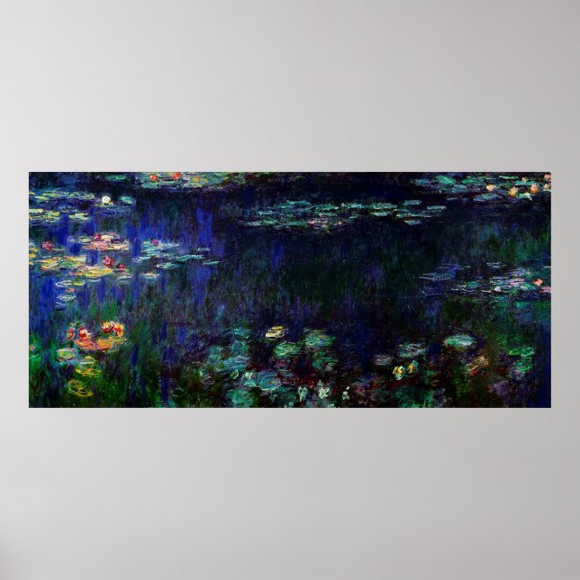 Water Lilies, Green Reflection,1920-1926 Poster (Front)