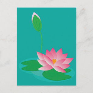 Water Lilies Holiday Postcard