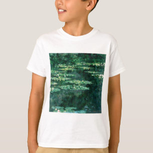WATER LILIES IN GREEN POND by Claude Monet T-Shirt