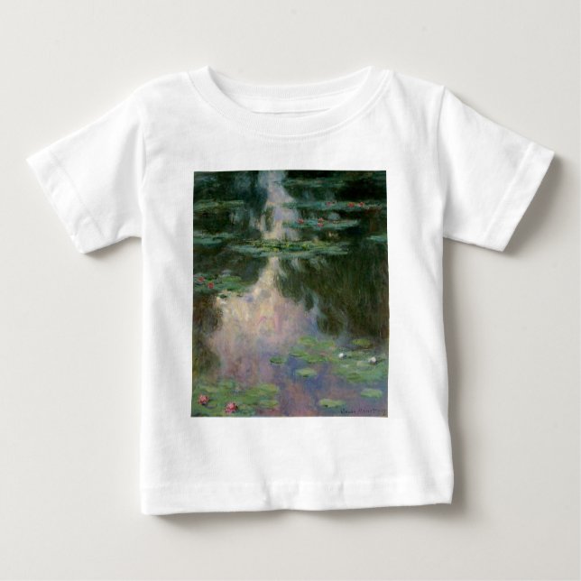 WATER LILIES IN PINK GREEN POND by Claude Monet Baby T-Shirt (Front)