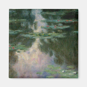 WATER LILIES IN PINK GREEN POND by Claude Monet Magnet