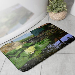 Water Lilies In Pond Bath Mat