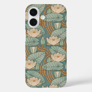 Water Lilies Lily Art Nouveau Nature iPhone 16 Case