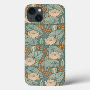 Water Lilies Lily Art Nouveau Nature iPhone 13 Case