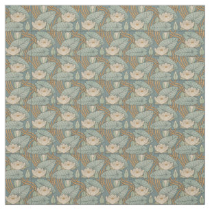 Water Lilies Lily Art Nouveau Nature Fabric