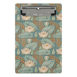 Water Lilies Lily Art Nouveau Nature Mini Clipboard