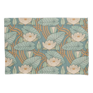 Water Lilies Lily Art Nouveau Nature Pillowcase