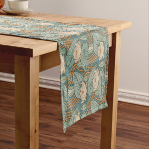 Water Lilies Lily Art Nouveau Nature Short Table Runner