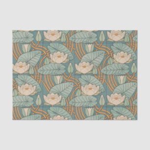 Water Lilies Lily Art Nouveau Nature Tissue Paper