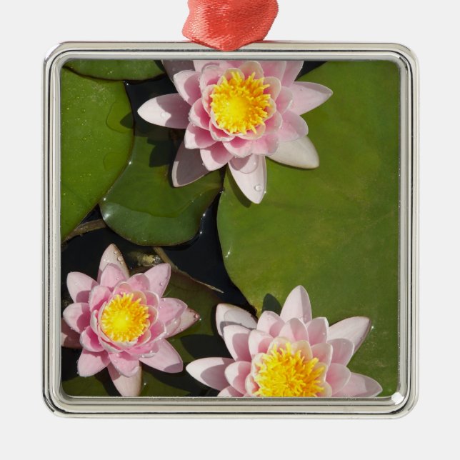 Water lilies metal tree decoration (Front)