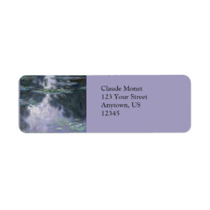 Water Lilies (Nympheas) Claude Monet Return Address Label