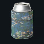Water lilies,one of many painting of claude Monet Can Cooler<br><div class="desc">Oscar-Claude Monet 14 November 1840 – 5 December 1926) was a founder of French Impressionist painting, and the most consistent and prolific practitioner of the movement's philosophy of expressing one's perceptions before nature, especially as applied to plein-air landscape painting.The term "Impressionism" is derived from the title of his painting Impression,...</div>