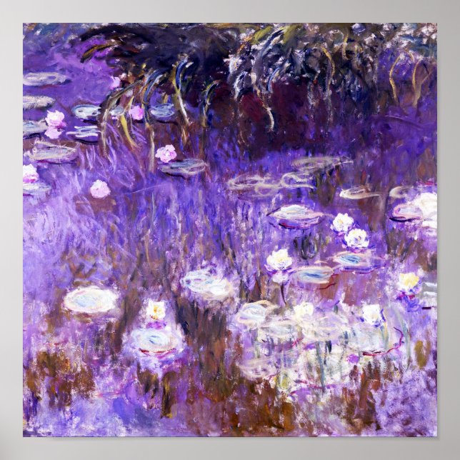 Water Lilies painting by Claude Monet Poster (Front)