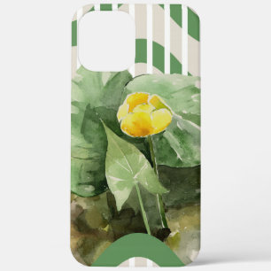 Water lilies pattern iPhone 12 pro max case