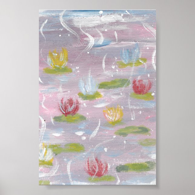 Water Lilies Print, Value Poster Paper (Matte) (Front)