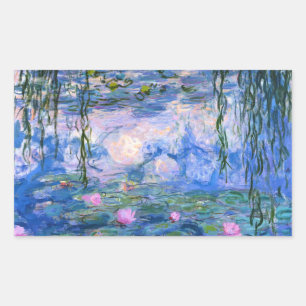 Water Lilies Rectangular Sticker