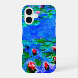 Water Lilies, Red, by Oscar-Claude Monet iPhone 16 Case