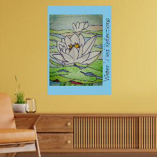 Water Lilies' Reflections  Poster