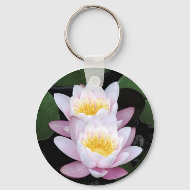 Water Lilies Round Keychain (Front)