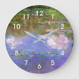 Water Lilies, The Clouds, Large Clock