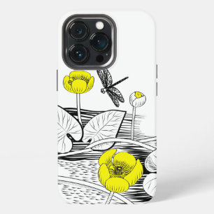 Water-lilies yellow graphic iPhone 13 Pro Case