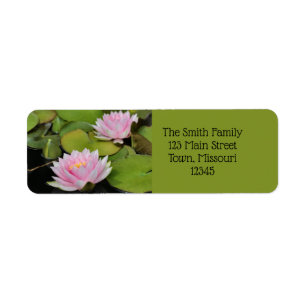 Water Lillies Return Address Label
