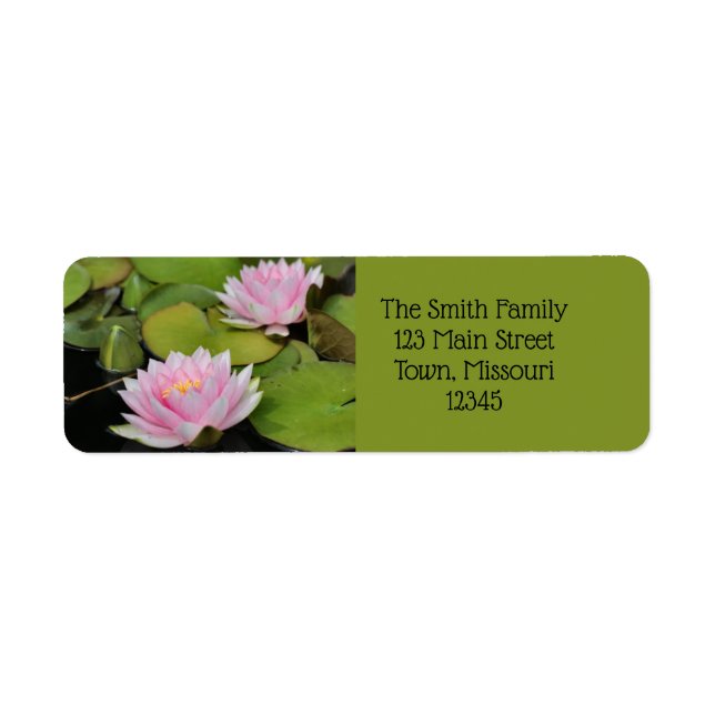 Water Lillies Return Address Label (Front)